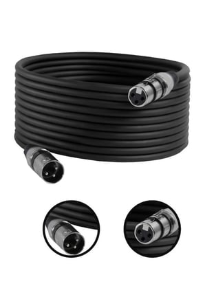 Midex MXL-20M-BK Kaliteli XLR TO XLR 20 mt. Mikrofon Kablosu