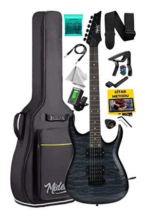 Midex Crade Grey Rosewood Klavye Super Strat Kasa HH Yüksek Kaliteli Elektro Gitar