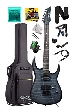 Midex Crade Grey Rosewood Klavye Super Strat Kasa HH Yüksek Kaliteli Elektro Gitar