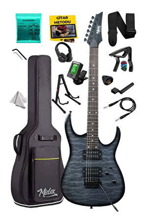 Midex Crade-ST Grey Rosewood Klavye Super Strat Kasa HH Yüksek Kaliteli Elektro Gitar