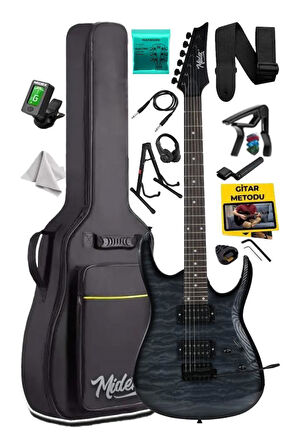 Midex Crade-ST Grey Rosewood Klavye Super Strat Kasa HH Yüksek Kaliteli Elektro Gitar