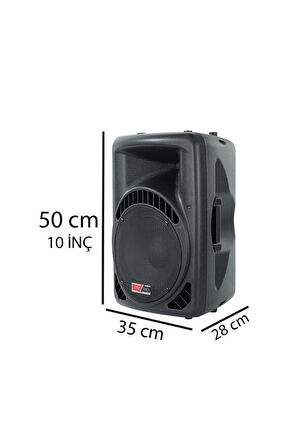 Lastvoice Ample-10AP Taşınabilir Seyyar Portatif Mikrofonlu Elektrikli Ses Sistemi Hoparlör (600 Watt) 