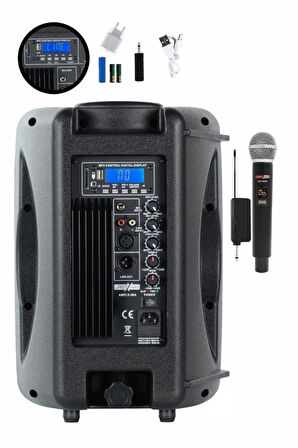 Lastvoice Ample-12AP Taşınabilir Seyyar Portatif Mikrofonlu Elektrikli Ses Sistemi Hoparlör (800 Watt) 