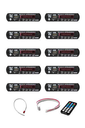 Lastvoice USB-BT-10X Bluetooth USB SD Kart ve FM Radyo Özellikli MP3 Decoder (10 Adet)