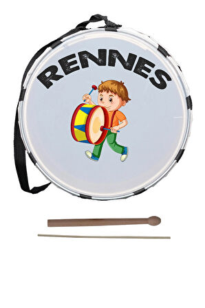 Rennes DVL-30BRW Örf Aletleri Özel Tasarım Çocuk Davulu 30 cm