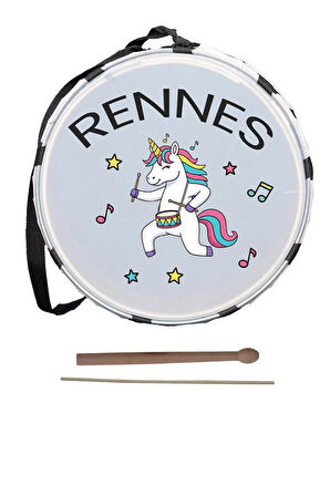 Rennes DVL-33BRW Örf Aletleri Özel Tasarım Çocuk Davulu 30 cm