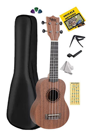 Midex SPA-251 Maun Ağacı Kaliteli Soprano Ukulele Seti