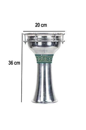Midex DBK-03 Alüminyum Düz Klasik Darbuka No.3 (36X20 CM)