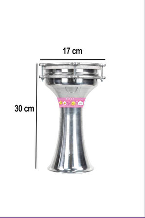 Midex DBK-01PK Çocuklar İçin1 Numara Alüminyum Darbuka Seti (33 x 18 cm)