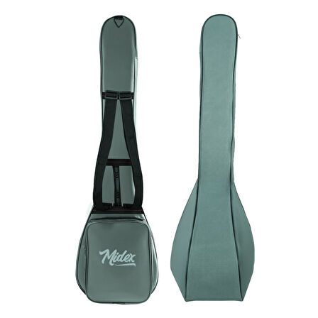 Midex CS-122 Uzun Sap Saz Bağlama Gigbag Çantası Kılıfı Kalın Soft Case