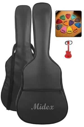 Midex GK-50A Akustik Gitar Çantası Kaliteli Siyah Kılıf