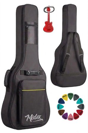 Midex CS-109 Softcase Akustik Gitar Çantası Gigbag Kalın Siyah