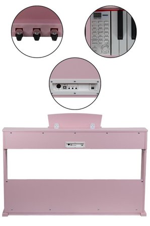 Rennes CL-340PK Tuş Hassasiyetli 88 Tuş Dijital Piyano Profesyonel Pembe