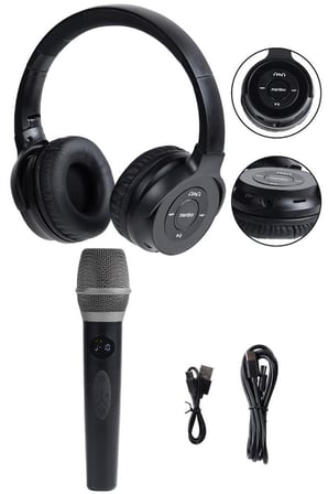 Martino MT-312 Kablosuz Mikrofon Referans Kulaklık Karaoke Seti TWS Özellikli