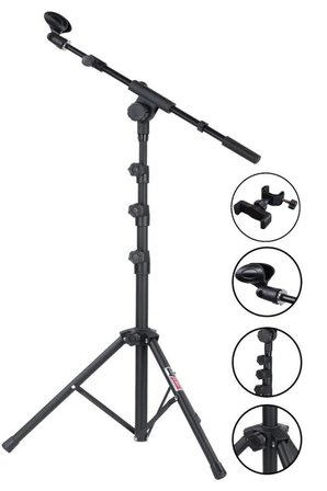 Lastvoice MS07M Yüksek Kaliteli Tripod Mikrofon Standı Telefon Tutucu Dahil