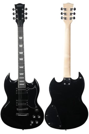 Midex SG-Special-BK Profesyonel SG Kasa HH Elektro Gitar Seti Siyah