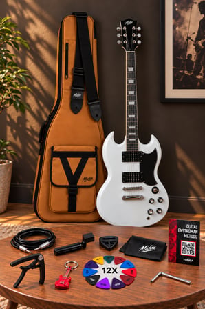Midex SG-Special-WH Profesyonel SG Kasa HH Elektro Gitar Seti Beyaz
