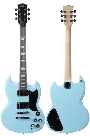 Midex SG-Special-LTB Profesyonel SG Kasa HH Elektro Gitar Seti Turkuaz