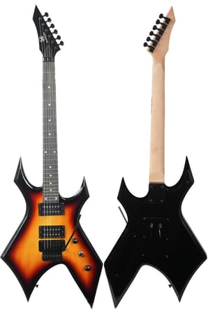 Maxword GT-Line-SB Profesyonel Warlock Kasa HH Elektro Gitar Seti Sunburs