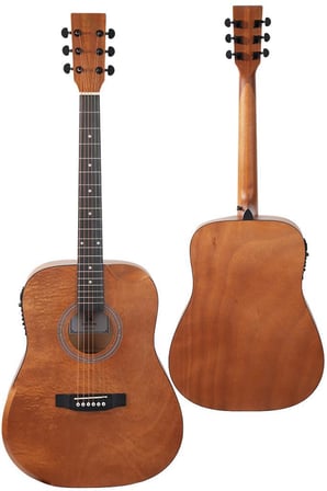 Maxword Luxury HCR-450NT-EQ Half Cutaway Elektro Akustik Gitar Seti Natural
