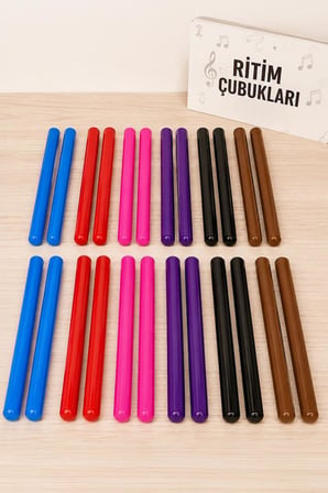 Midex Orf-BT-25-12X Örf Aletleri Seti Ritim Çubuğu Paketi 25 cm Karbon Fiber Toptan Paket-1 (12 Çift)