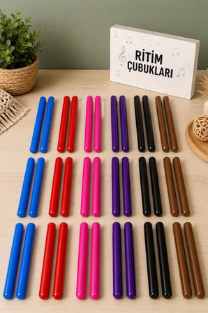 Midex Orf-BT-25-18X Örf Aletleri Seti Ritim Çubuğu Paketi 25 cm Karbon Fiber Toptan Paket-2 (18 Çift)