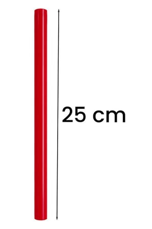 Midex Orf-BT-25RD-50X Kırmızı Ritim Çubuğu Paketi 25 cm Karbon Fiber Örf Aletleri Seti Toptan Paket (Tek Renk 50 Çift)