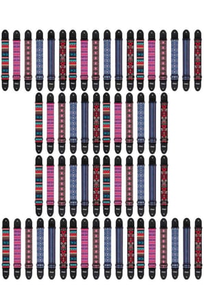 Midex GSR-60X Özel Tasarım Desenli 60'lı Gitar Omuz Askısı Toptan Paketi (90-145 cm Uzunluk)