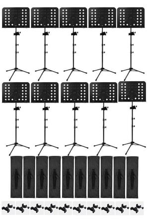 Lastvoice NT-106-10X Makaslı 10'lu Tel Nota Sehpası Standı Toptan Paket