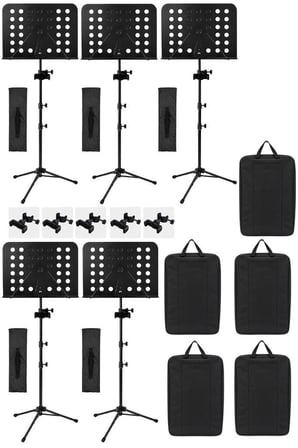 Lastvoice NT-106CS-5X Taşıma Çantalı 5'li Makaslı Nota Sehpası Paketi