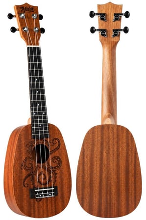 Midex PA-24MT Kaliteli Ananas Gövde Dövme Desenli Concert Ukulele Seti Pineapple Body