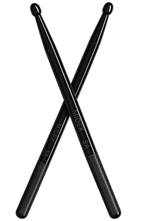 Midex GFK-901BK PRO 5A Profesyonel Kırılmaz Baget Fiber Karbon Drumsticks Siyah Renk Davul Bateri Bageti