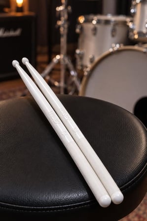 Midex GFK-901WH PRO 5A Profesyonel Kırılmaz Baget Fiber Karbon Drumsticks Beyaz Renk Davul Bateri Bageti