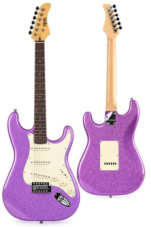 Midex RPH-30PU Gül Klavye Strat Kasa SSS Elektro Gitar Seti