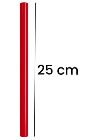 Midex Örf-BT-25RD-15X Kırmızı Ritim Çubuğu Örf Aletleri Seti 25 cm Karbon Fiber Toptan Paket (15 Çift Tek Renk)