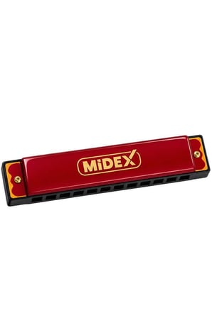 Midex HN-20RD Kırmızı Örf Aletleri 20 Delikli Mızıka Do (c)