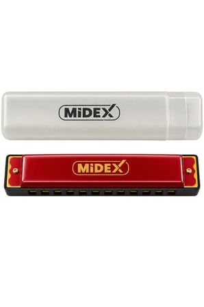 Midex HN-20RD Kırmızı Örf Aletleri 20 Delikli Mızıka Do (c)