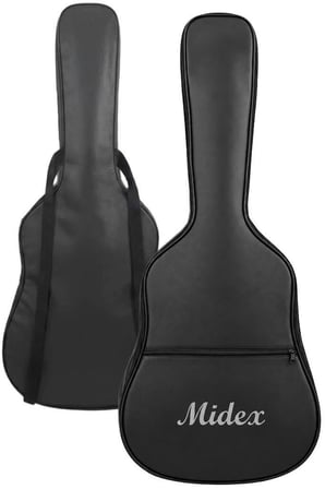 Midex GK-40K Klasik Gitar Çantası Kaliteli Siyah Kılıf (Duvar Askısı Standı + 12 Pena)