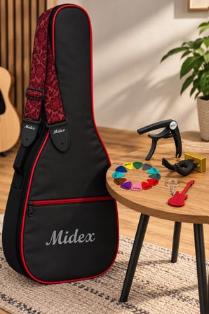 Midex ESH-043PAK Klasik Gitar Çantası Kılıfı (Duvar Askısı Standı + Omuz Askısı + Capo)