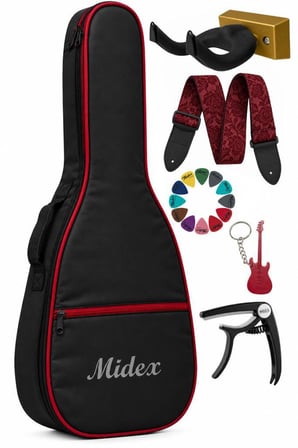Midex ESH-043PAK Klasik Gitar Çantası Kılıfı (Duvar Askısı Standı + Omuz Askısı + Capo)