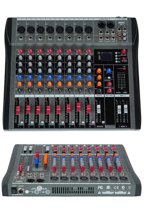 Midex DM-8 Ses Mikseri 8 Kanal 99 DSP Efekt Aux Deck Mixer USB Kayıt Bluetooth