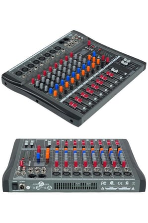 Midex DM-8 Ses Mikseri 8 Kanal 99 DSP Efekt Aux Deck Mixer USB Kayıt Bluetooth