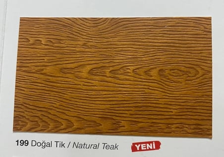 Ahşap Verniği MAT DOĞAL TEAK (Yeni Renk) Su Geçirmez Ahşapın Ömrünü Uzatır Yüksek Uv Direnci 0,75 L Kod :0199