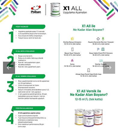 POLİSAN X1 All Vernik Parlak 0,6 KG TKM