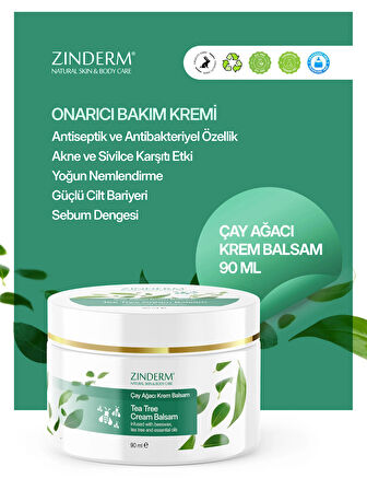 Çay Ağacı Yağı Kremi, Balsamı (2 Adet X 90 ml)