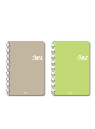 Papirüs Pastel 72 Yaprak Kareli 19X27 Defter Spiralli Pp Kapak - 1 adet