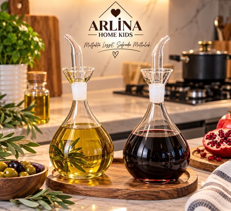İkili 1000 ML Akasya Standlı Yağlık-Sosluk seti