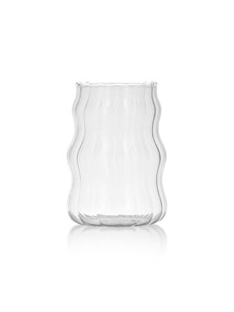 Renksiz Desenli Borsilikat Cam Bardak 450 Ml