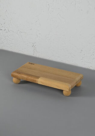 Misket Ayaklı Ahşap Sunumluk - 21x10 CM