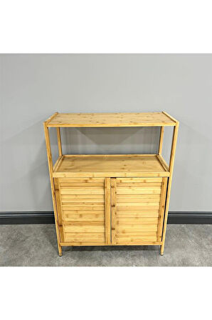 Mien Bambu Dolap 2 Kapaklı 27X63X82 Cm JW-26720